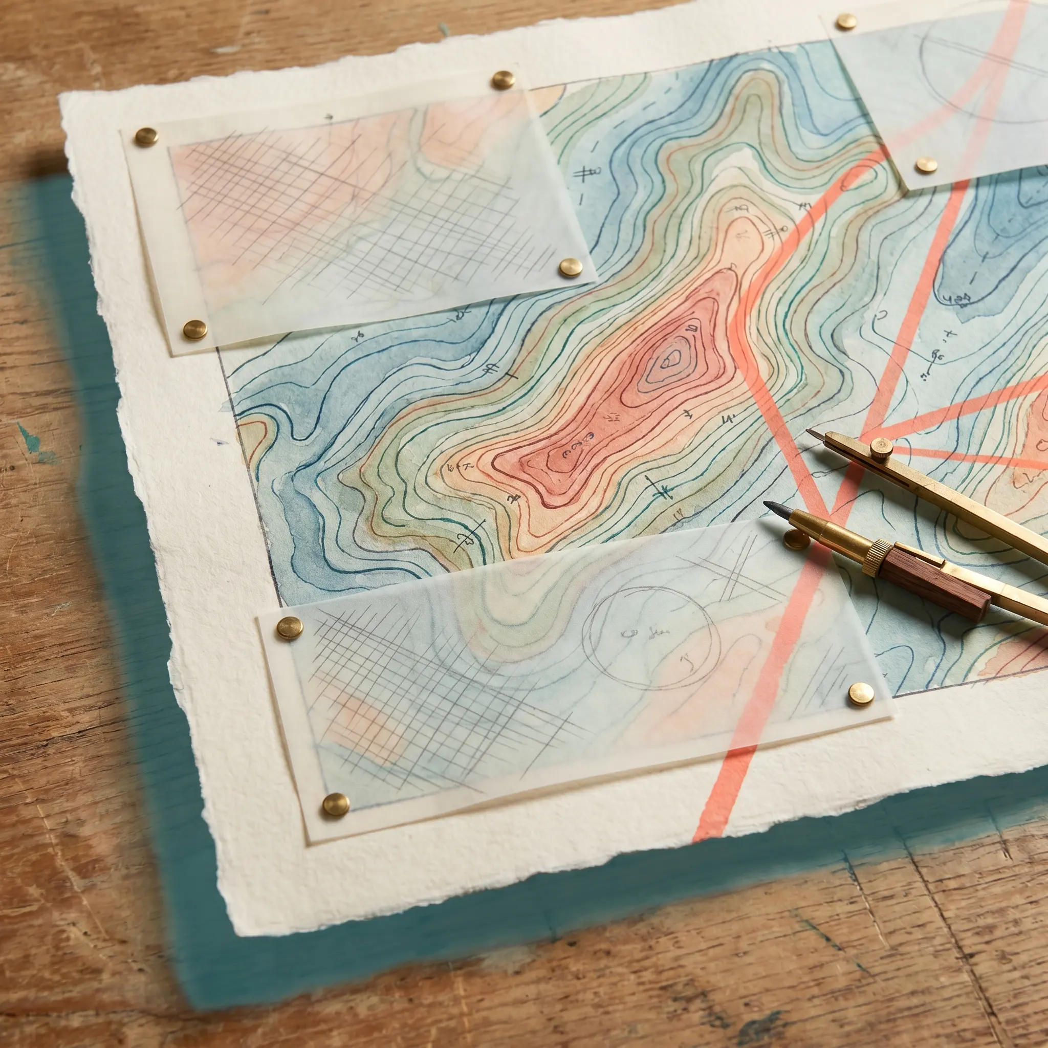 Abstract topographic map of language model response behavior